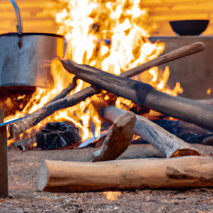 Preparing Traditional Australian Lamb Stew for Camping