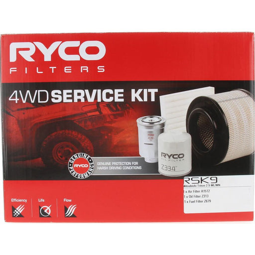 Ryco 4WD Filter Kit to suit Mitsubishi Triton 2.5L ML/MN - RSK9 Filter Service Kit Ryco    - Micks Gone Bush