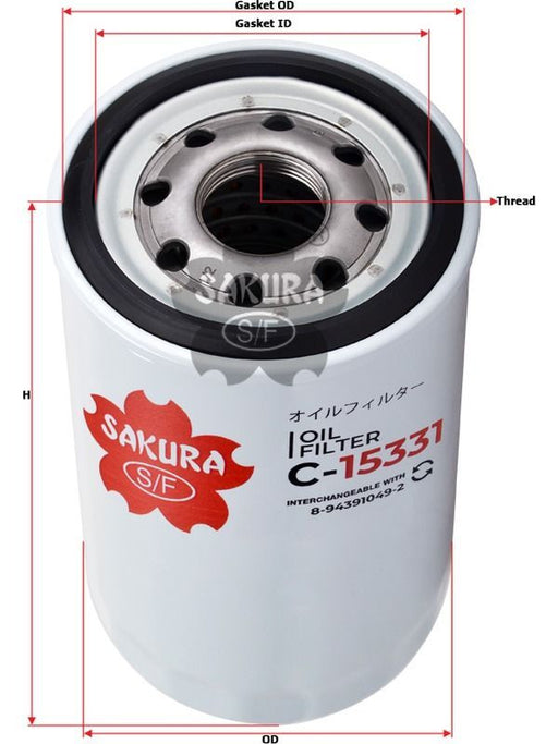 Sakura Spin-On Oil Filter C-15331 Engine Oil Filter Sakura    - Micks Gone Bush