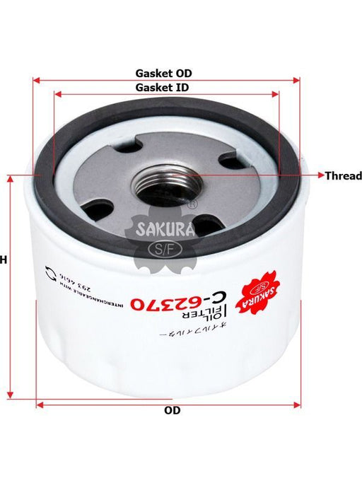 Sakura Oil Filter Lf3848 5712600 C-62370 Engine Oil Filter Sakura    - Micks Gone Bush