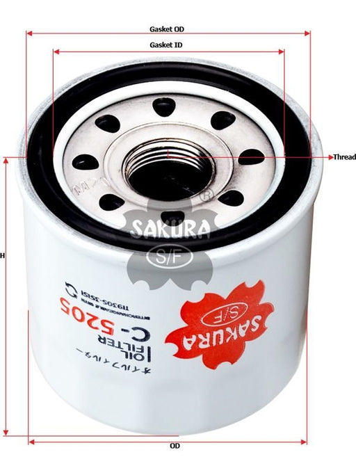 Sakura Spin-On Oil Filter C-5205 Engine Oil Filter Sakura    - Micks Gone Bush