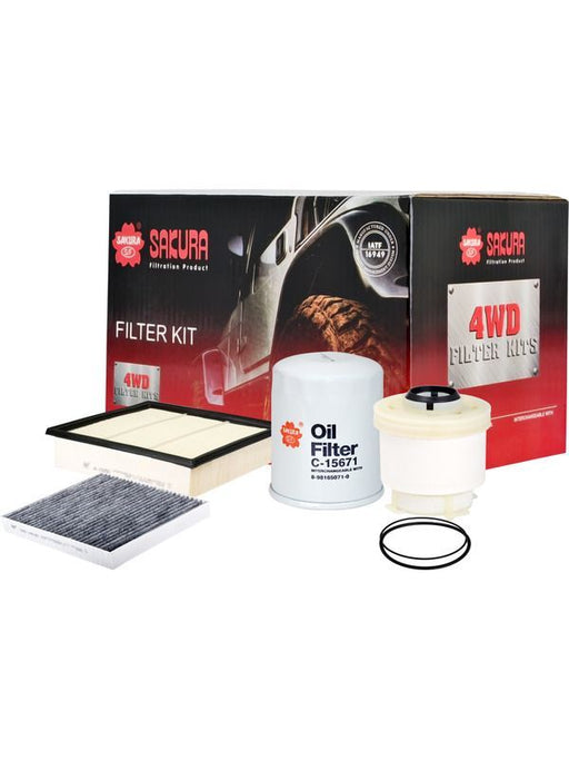 Sakura Filter Kit Oil Air Fuel Cabin K-15310 Fuel Filter Sakura    - Micks Gone Bush