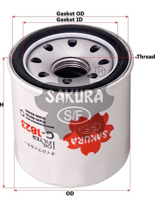 Sakura Oil Filter C-1823 Engine Oil Filter Sakura    - Micks Gone Bush