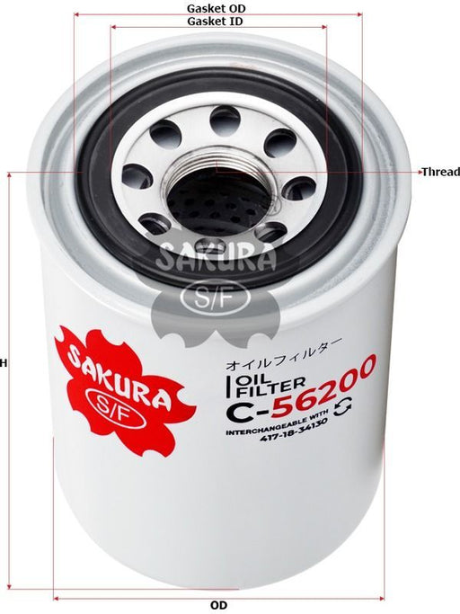 Sakura Spin-On Oil Filter C-56200 Engine Oil Filter Sakura    - Micks Gone Bush