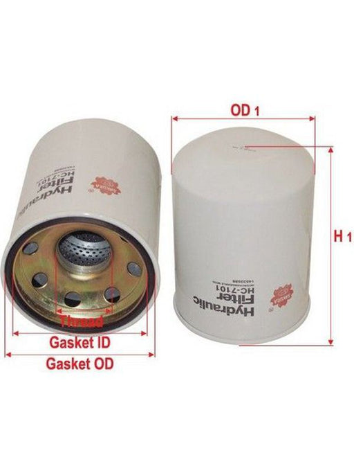 Sakura Hydraulic Oil Filter HC-7101 Engine Oil Filter Sakura    - Micks Gone Bush