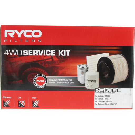 Ryco RSK18C Filter Kit for Toyota Land Cruiser VDJ200 4WD Filter Service Kit Ryco    - Micks Gone Bush