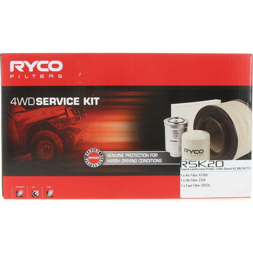 Ryco RSK20 4WD Filter Kit for Toyota Landcruiser HZJ105 & Prado KZJ95 - Diesel Filters Filter Service Kit Ryco    - Micks Gone Bush