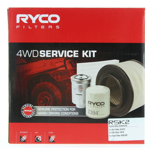 Ryco RSK2 4WD Filter Kit for Toyota Hilux KUN16/KUN26 3.0L Diesel Filter Service Kit Ryco    - Micks Gone Bush