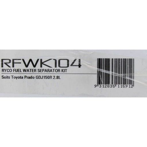 Ryco Fuel Water Separator - RFWK104 Fuel Filter Ryco    - Micks Gone Bush