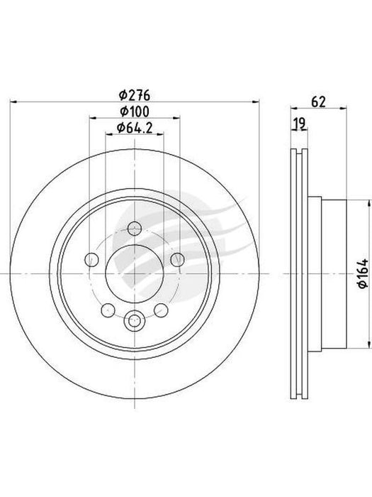 Bremtec Euro-Line 276mm Disc Brake Rotor (Single) BDR16830EL Disc Brake Rotor (Single) Bremtec    - Micks Gone Bush