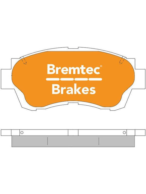 Bremtec Trade Line Brake Pad BT108TS Disc Brake Pad Set Bremtec    - Micks Gone Bush