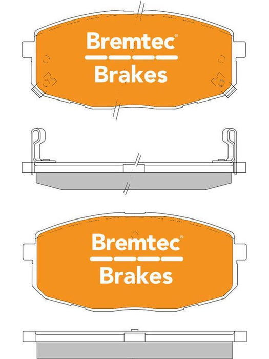 Bremtec Ultra Brake Pads Set BT1851ULT Disc Brake Pad Set Bremtec    - Micks Gone Bush