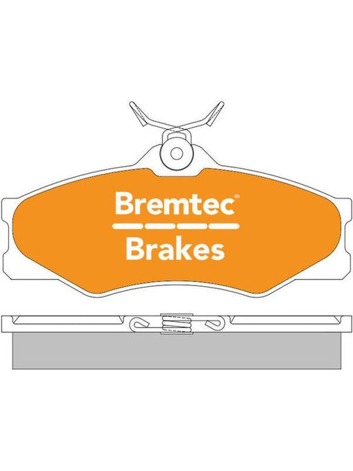 Bremtec Euroline Ceramic Brake Pad BT090ELC Disc Brake Pad Set Bremtec    - Micks Gone Bush