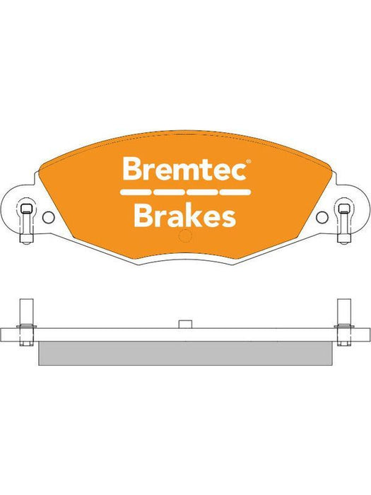 Bremtec Euroline Ceramic Brake Pad BT1083ELC Disc Brake Pad Set Bremtec    - Micks Gone Bush