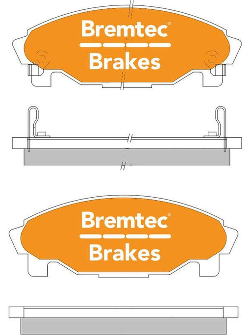 Bremtec Trade Line Brake Pad BT1220TS Disc Brake Pad Set Bremtec    - Micks Gone Bush