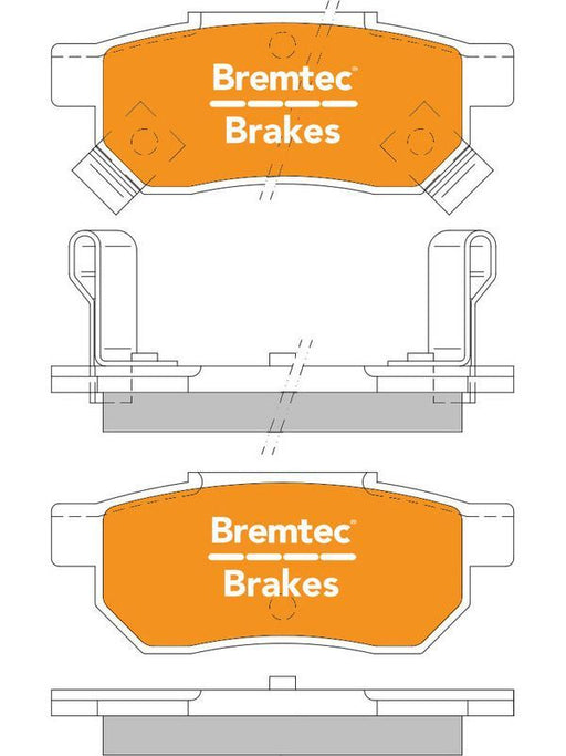 Bremtec Pro-Series Brake Pad BT096PRO Disc Brake Pad Set Bremtec    - Micks Gone Bush