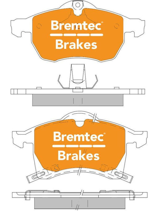 Bremtec Trade Line Brake Pad BT1018TS Disc Brake Pad Set Bremtec    - Micks Gone Bush