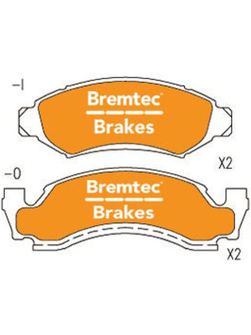 Bremtec Endure 4WD Brake Pad BT054E Disc Brake Pad Set Bremtec    - Micks Gone Bush