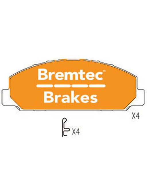 Bremtec Trans-Line Brake Pads Set Isuzu Nqr450 5.2Tdi 2008- Db2432 BT90220TL Disc Brake Pad Set Bremtec    - Micks Gone Bush