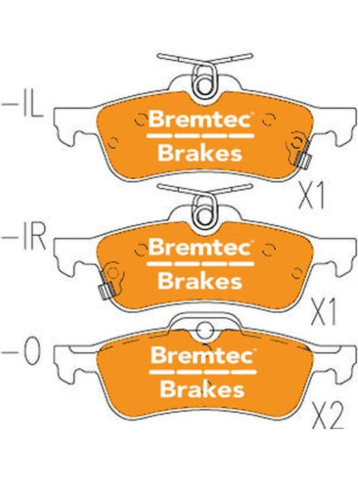 Bremtec Pro-Line Brake Pads Set BT1111PRO Disc Brake Pad Set Bremtec    - Micks Gone Bush
