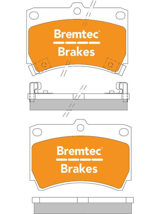 Bremtec Pro-Series Brake Pad BT055PRO Disc Brake Pad Set Bremtec    - Micks Gone Bush