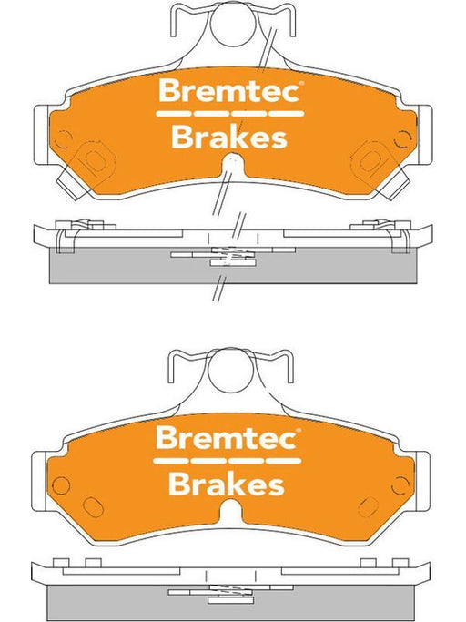 Bremtec Pro-Series Brake Pad BT1205PRO Disc Brake Pad Set Bremtec    - Micks Gone Bush