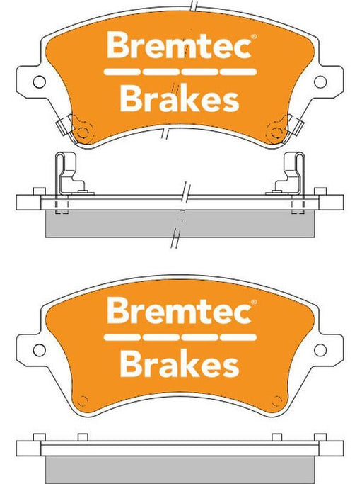 Bremtec Trade Line Brake Pad BT1243TS Disc Brake Pad Set Bremtec    - Micks Gone Bush