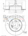 Bremtec Disc Brake Rotor Pair Euro-Line 278mm BDR20150EL Disc Brake Rotor (Single) Bremtec    - Micks Gone Bush