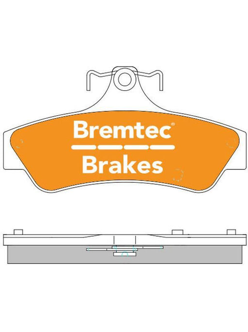 Bremtec Trade-Line Brake Pads Rear Set BT1989TS Disc Brake Pad Set Bremtec    - Micks Gone Bush