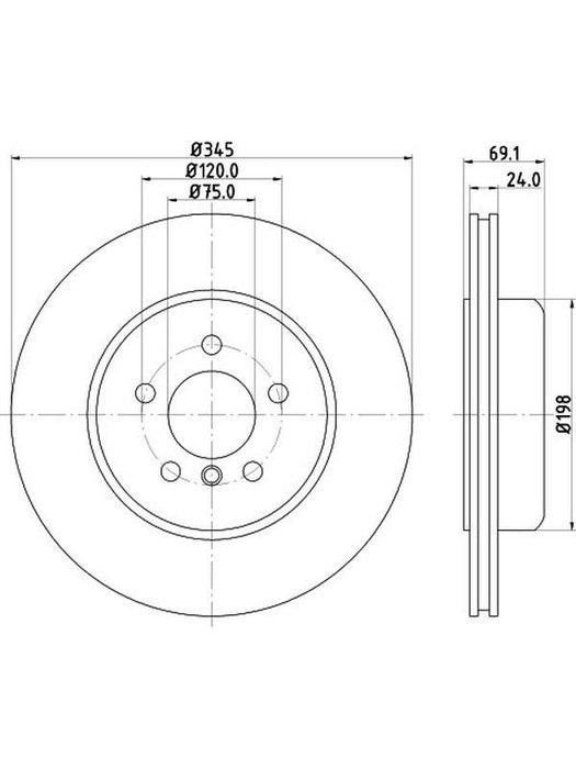 Bremtec Euro-Line High-Carbon Disc Brake Rotor Pair 345mm BDR40062EL Disc Brake Rotor (Single) Bremtec    - Micks Gone Bush