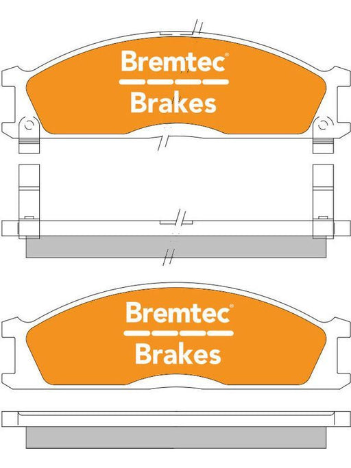 Bremtec Endure 4WD Brake Pad BT051E Disc Brake Pad Set Bremtec    - Micks Gone Bush