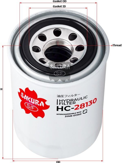 Sakura Hydraulic Oil Filter HC-28130 Engine Oil Filter Sakura    - Micks Gone Bush