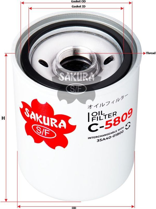 Sakura Oil Filter C-5809 Engine Oil Filter Sakura    - Micks Gone Bush