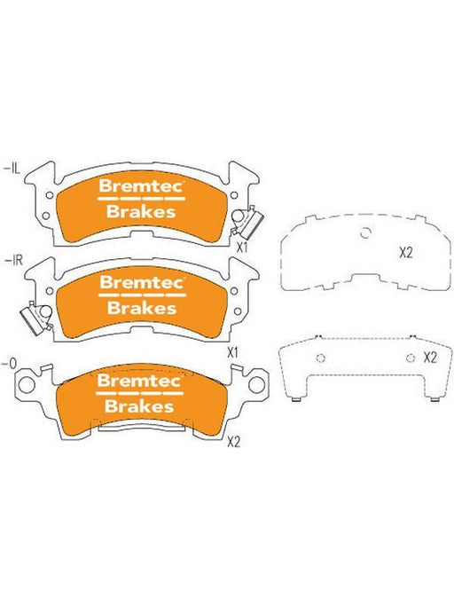 Bremtec Endure 4WD Brake Pad BT043E Disc Brake Pad Set Bremtec    - Micks Gone Bush