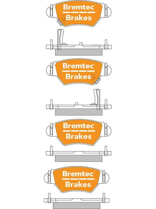 Bremtec Pro-Series Brake Pad BT1177PRO Disc Brake Pad Set Bremtec    - Micks Gone Bush