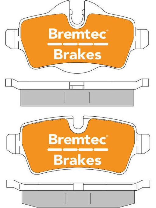 Bremtec Tradeline Brake Pads Set Rear BT1614TS Disc Brake Pad Set Bremtec    - Micks Gone Bush