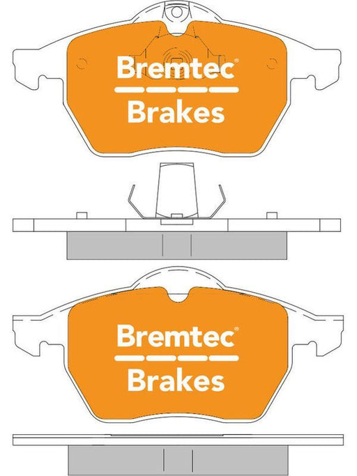 Bremtec Trade Line Brake Pad BT1040TS Disc Brake Pad Set Bremtec    - Micks Gone Bush