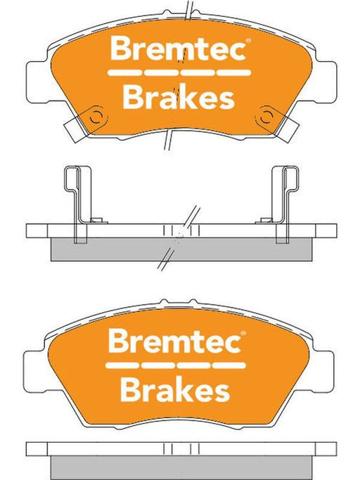 Bremtec Ultra Brake Pads Set BT127ULT Disc Brake Pad Set Bremtec    - Micks Gone Bush