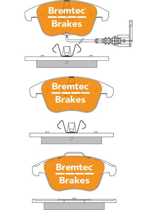 Bremtec Tradeline Brake Pads BT1384TS Disc Brake Pad Set Bremtec    - Micks Gone Bush