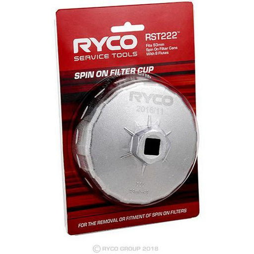 Ryco Spin On Oil Filter Removal Cup - RST222 Engine Oil Filter Ryco    - Micks Gone Bush