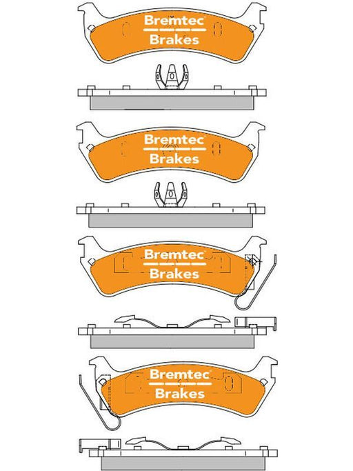 Bremtec Endure 4WD Brake Pad BT1263E Disc Brake Pad Set Bremtec    - Micks Gone Bush