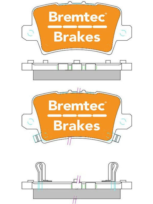 Bremtec Trade Line Brake Pad BT1999TS Disc Brake Pad Set Bremtec    - Micks Gone Bush