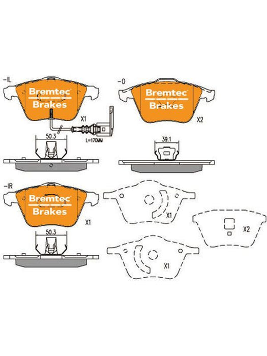 Bremtec Pro-Series Brake Pad BT1923APRO Disc Brake Pad Set Bremtec    - Micks Gone Bush