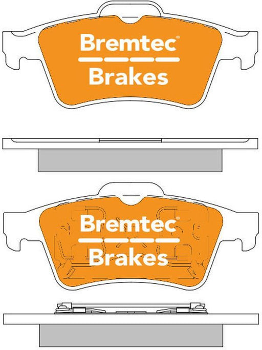 Bremtec Euroline Ceramic Brake Pad BT1547ELC Disc Brake Pad Set Bremtec    - Micks Gone Bush