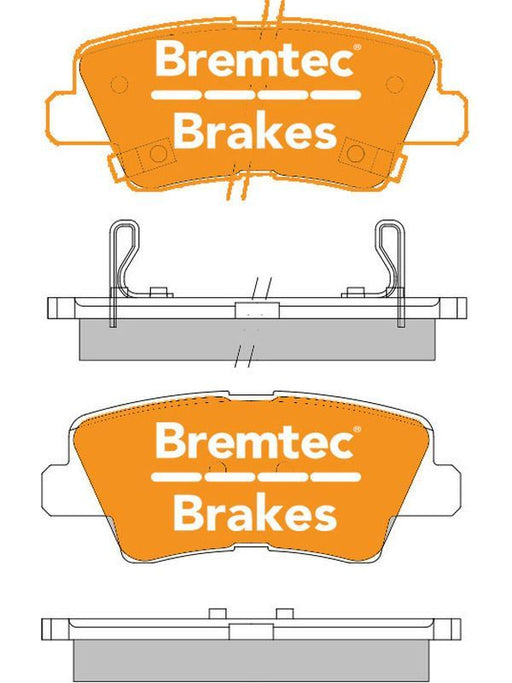 Bremtec Endure 4WD Brake Pad BT1402E Disc Brake Pad Set Bremtec    - Micks Gone Bush