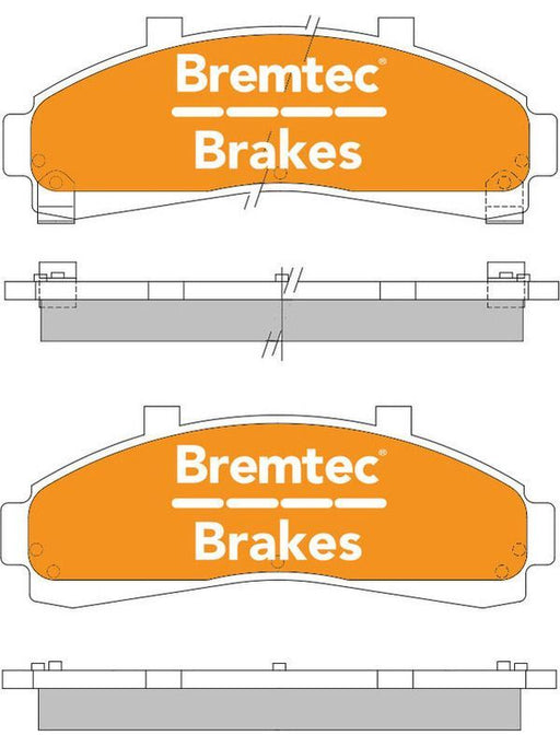 Bremtec Pro-Series Brake Pad BT132PRO Disc Brake Pad Set Bremtec    - Micks Gone Bush