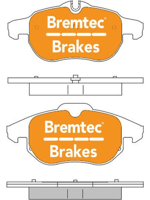 Bremtec Euroline Ceramic Brake Pad BT1567ELC Disc Brake Pad Set Bremtec    - Micks Gone Bush