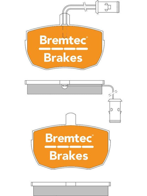 Bremtec Euroline Ceramic Brake Pad BT184ELC Disc Brake Pad Set Bremtec    - Micks Gone Bush