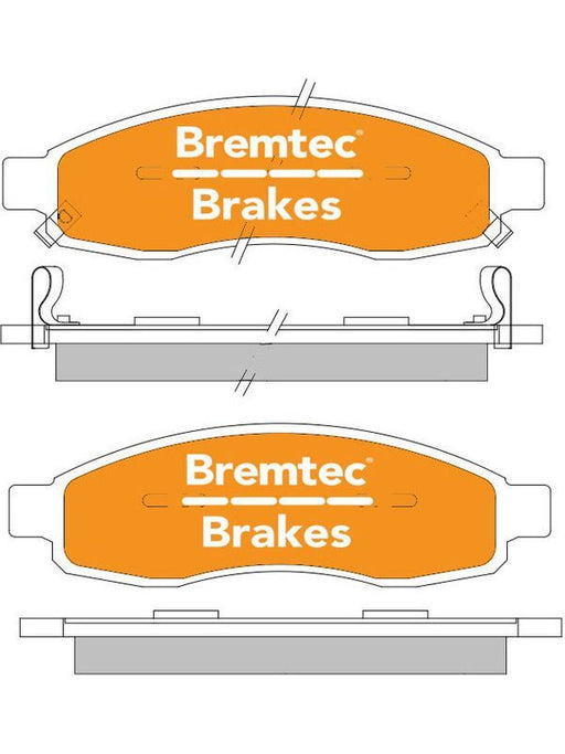 Bremtec Endure 4WD Brake Pad BT1492E Disc Brake Pad Set Bremtec    - Micks Gone Bush