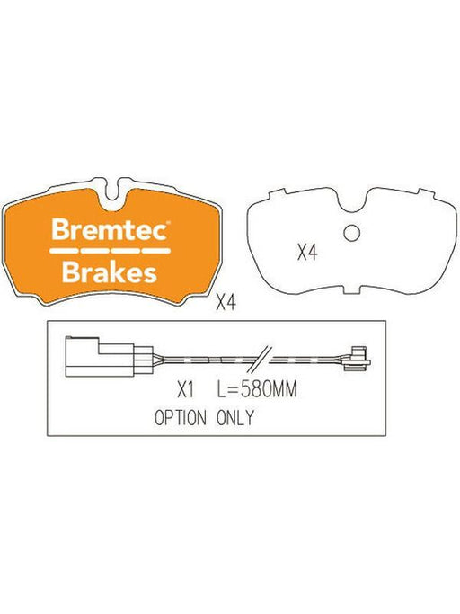 Bremtec Pro-Series Brake Pad BT1747PRO Disc Brake Pad Set Bremtec    - Micks Gone Bush